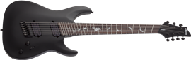Schecter DIAMOND SERIES Damien-7 Multiscale Satin Black 7-String Electric Guitar  